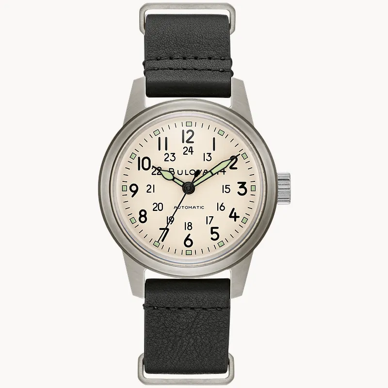 Dial Leather Strap Hack Watch 96A246 | Bulova Dial Leather Strap Hack Watch 96A246 | Bulova